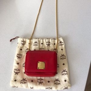 Authentic Vintage MCM Red Crossbody Bag